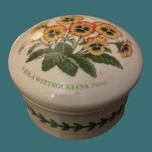 Portmeirion Botanic Garden Trinket Box-August-“Viola” By Susan Williams Ellis